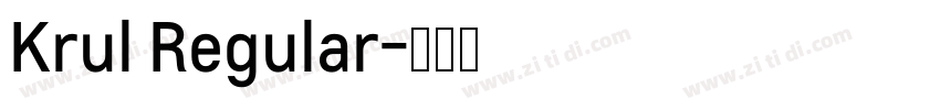 Krul Regular字体转换